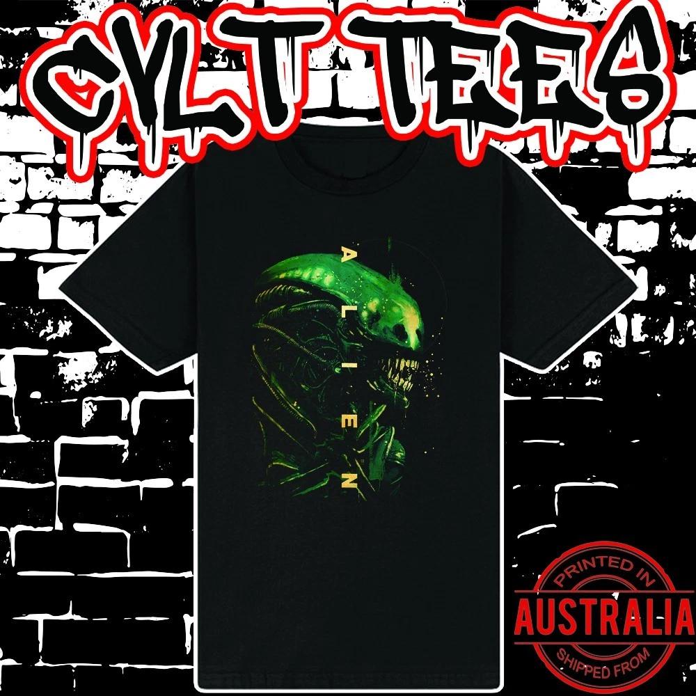 Men s and Women s T-shirts Alien Movie Shirt ~ Premium Black Gildan Cotton Tee XXL