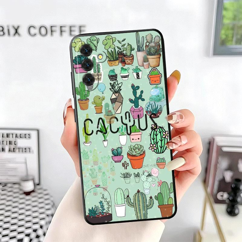 Cactus Pattern Soft Phone Case for Samsung A17 A37 A57 A16 A26 A36 A56 A15 A25 A35 A55 A14 A24 A34 A54 A13 A23 A33 A53 A52 A12