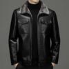 Herbst und Winter Herren Schaffell Ledermantel Plüsch verdicktes Fell One Herrenmantel Business Casual Jacke