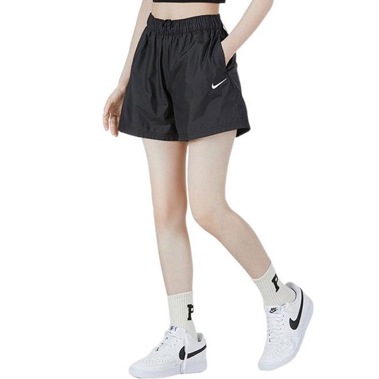 Nike Running Training Sports Solid Color Woven Casual Breathable Quick-Dry Shorts Women Bottoms Black DM6761-010