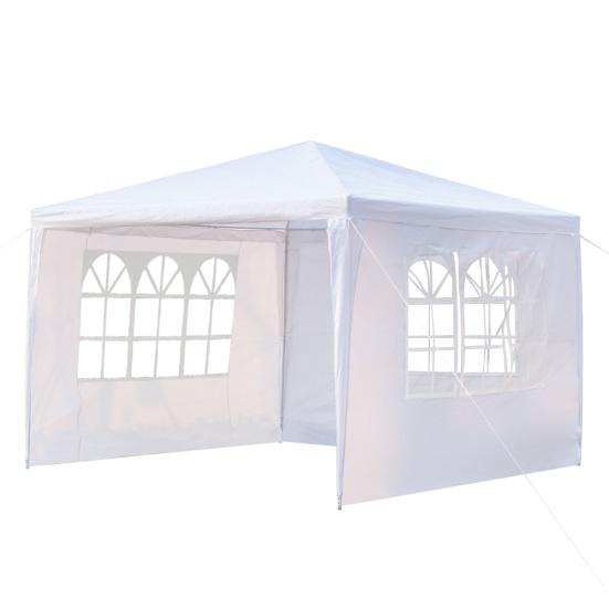 3 X 3m Three Sides Waterproof Tent with Spiral Tubes White