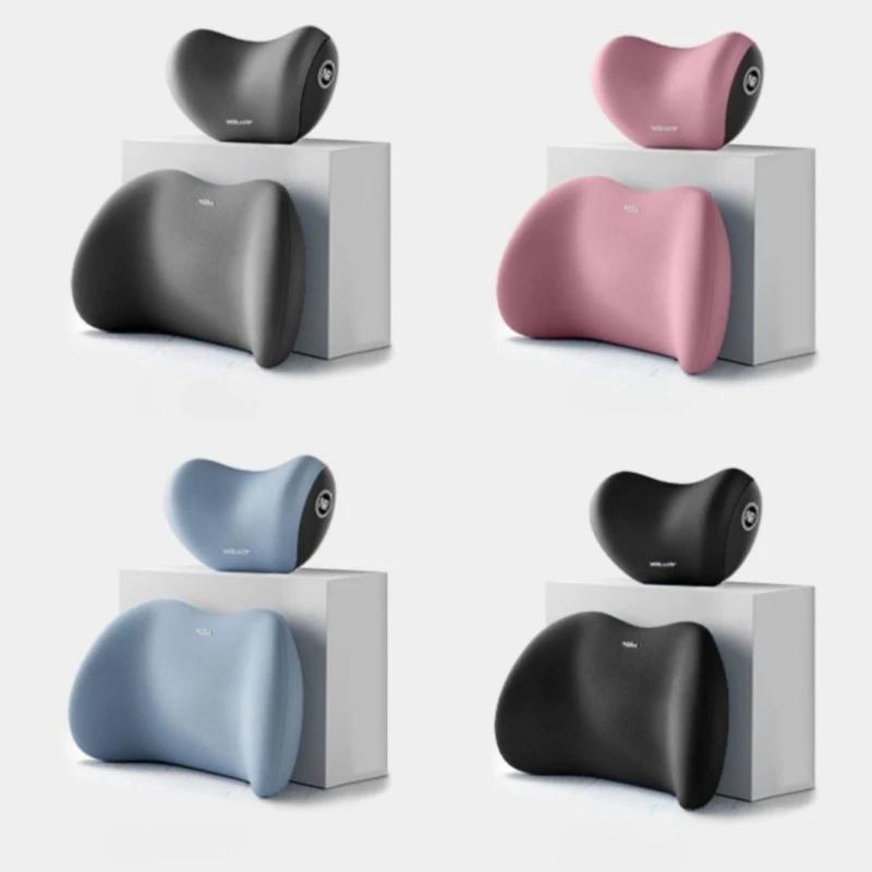 Car Headrest/Lumbar Support Car Neck Pillow Waist Cushion Driver Seat Backrest Car Cushion Driving Lumbar Support Waist Support