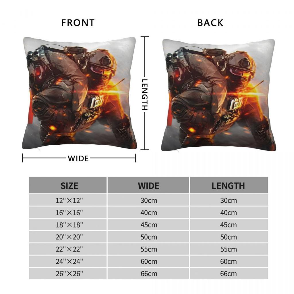 Pillow Cover Battlefield 6 Game Funny Graphic Cushion Cover Cute Funny Pillow Case For Office Car Home Decorative Pillowcases