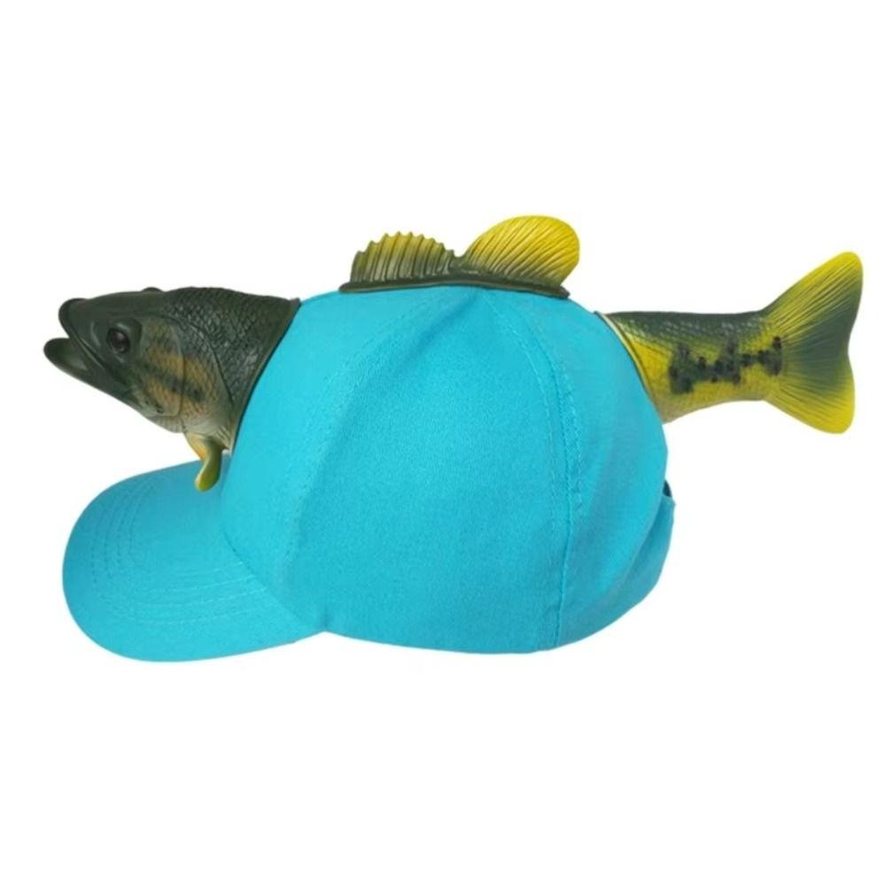 Urlaub Kopfbedeckung Fisch Baseballkappe Eltern-Kind-Party Fischhut Kreative Anglerkappe Outdoor Sport