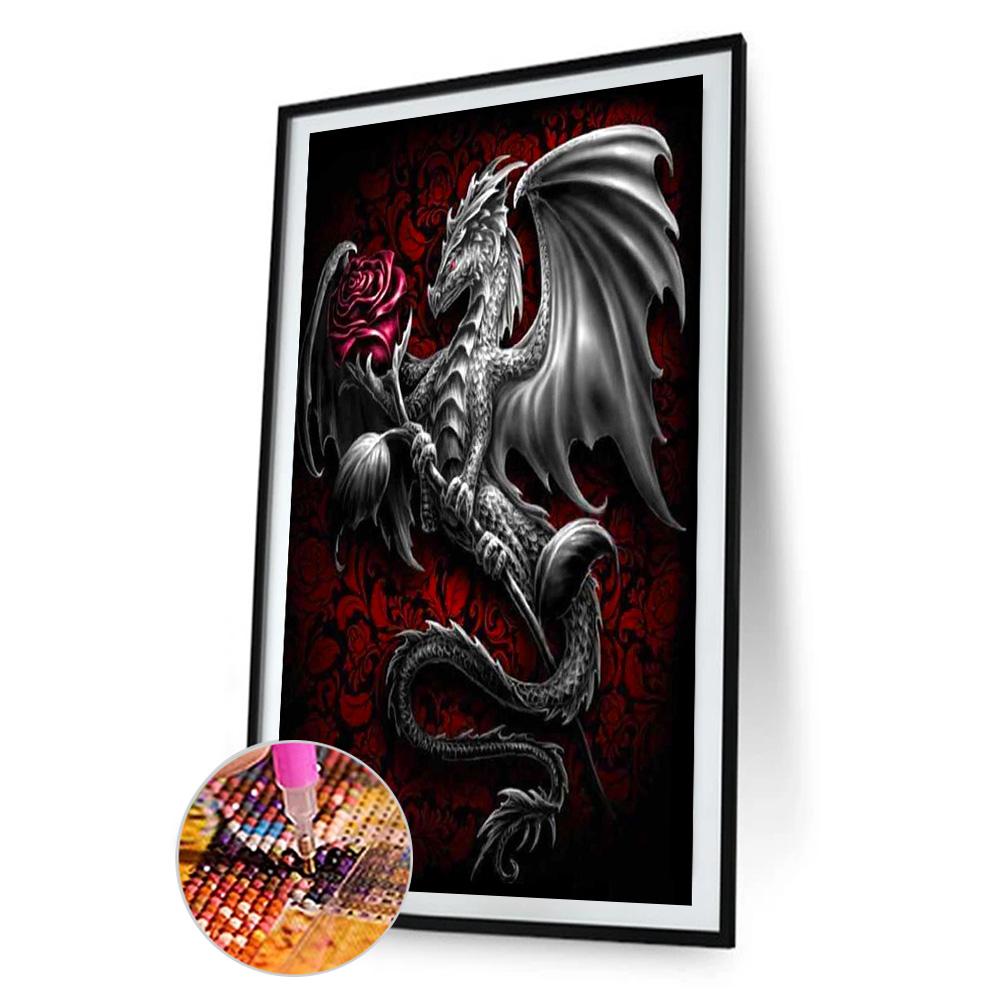 5D Diamond Painting Dragon Full Round Drill Rhinestone DIY Wall Art Crafts Mosaic Picture Kit Home Decoration Gift