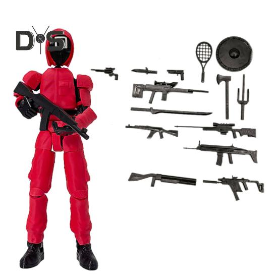 

3D-печатная фигурка робота с подвижными суставами, игрушка-модель персонажа из телесериала, фигурка-манекен, украшение для домашнего офиса B