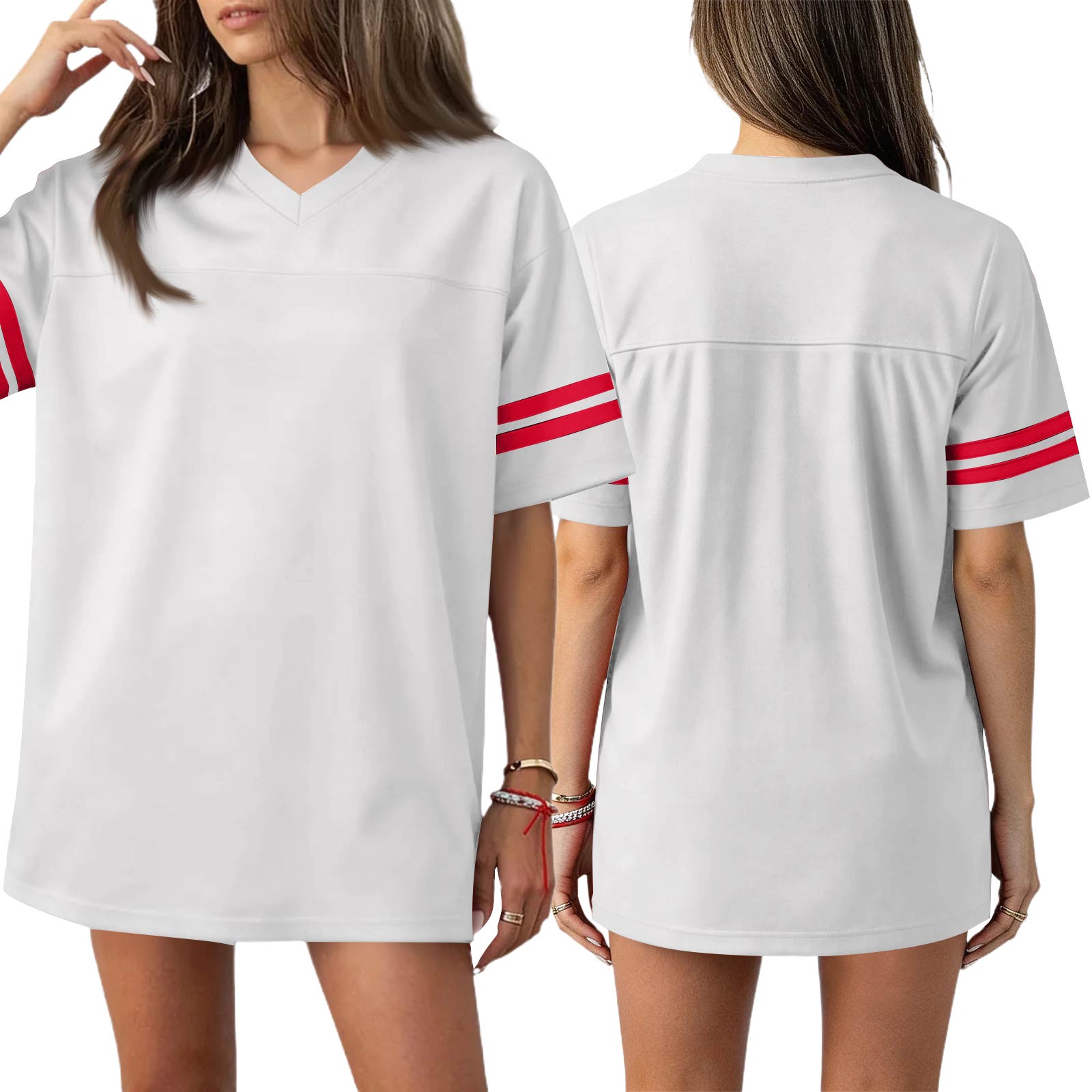 

Plain Blank Football Jerseys For Women Unisex Athletic T-Shirts Practice Sports Uniforms Outfits XL червоний