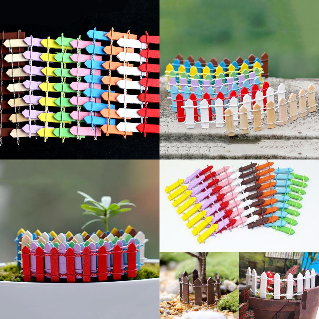 Enchanting Mini Wooden Fence Barrier For Fairy Gardens And Home Decor Microlandschaft