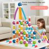 Non-Toxic Childrens Magnetic Building Set Soft Grip Versatile And Scalable Magnetic Rod Blocks Early Education Puzzle Stem Sensory Toy