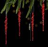 Glitter Christmas Icicle Ornaments Multicolor Xmas Tree Hanging Pendants for Home Party Holiday New Year Indoor Decor Supplies