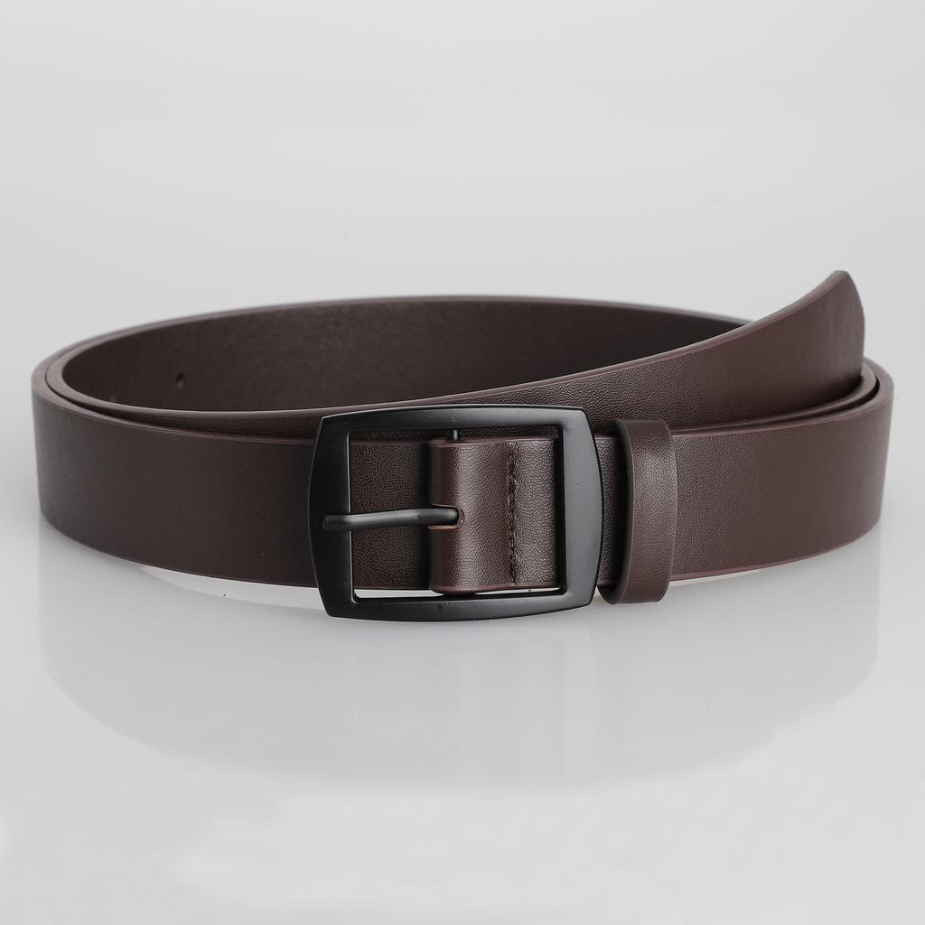 New Men's High-Quality PU Leather Belt Metal Pin Buckle Belt Leisure Business Waistband Fashionable Lady Accessory Designer Belt