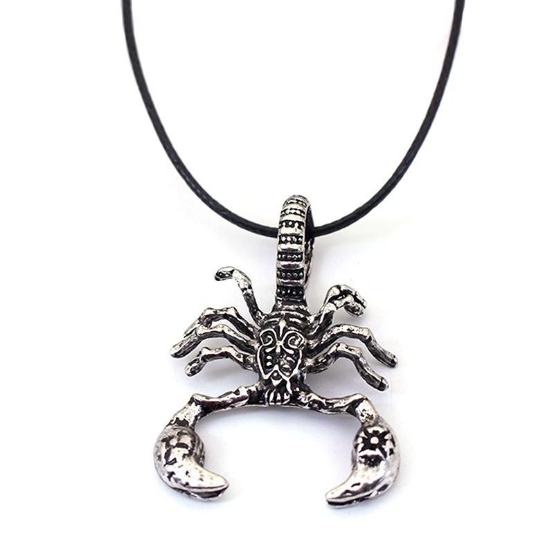 Mode Herren Edelstahl Versteck Seil Skorpion Kette Anhänger Halskette
