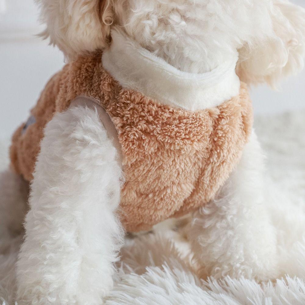 Warm Winter Warm Dog Vest Velvet Pet Traction Buckle Clothing Autumn Dog Pullover  for Cats/Kitten