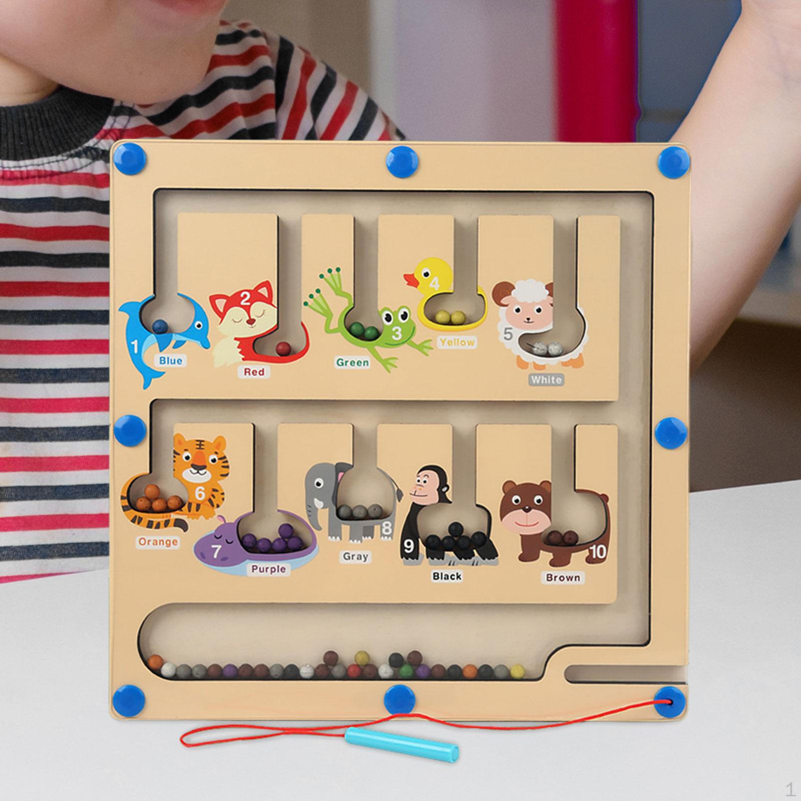 Montessori Wooden Maze Puzzle Game Board Education Toys Preschool Activities Animal Animal