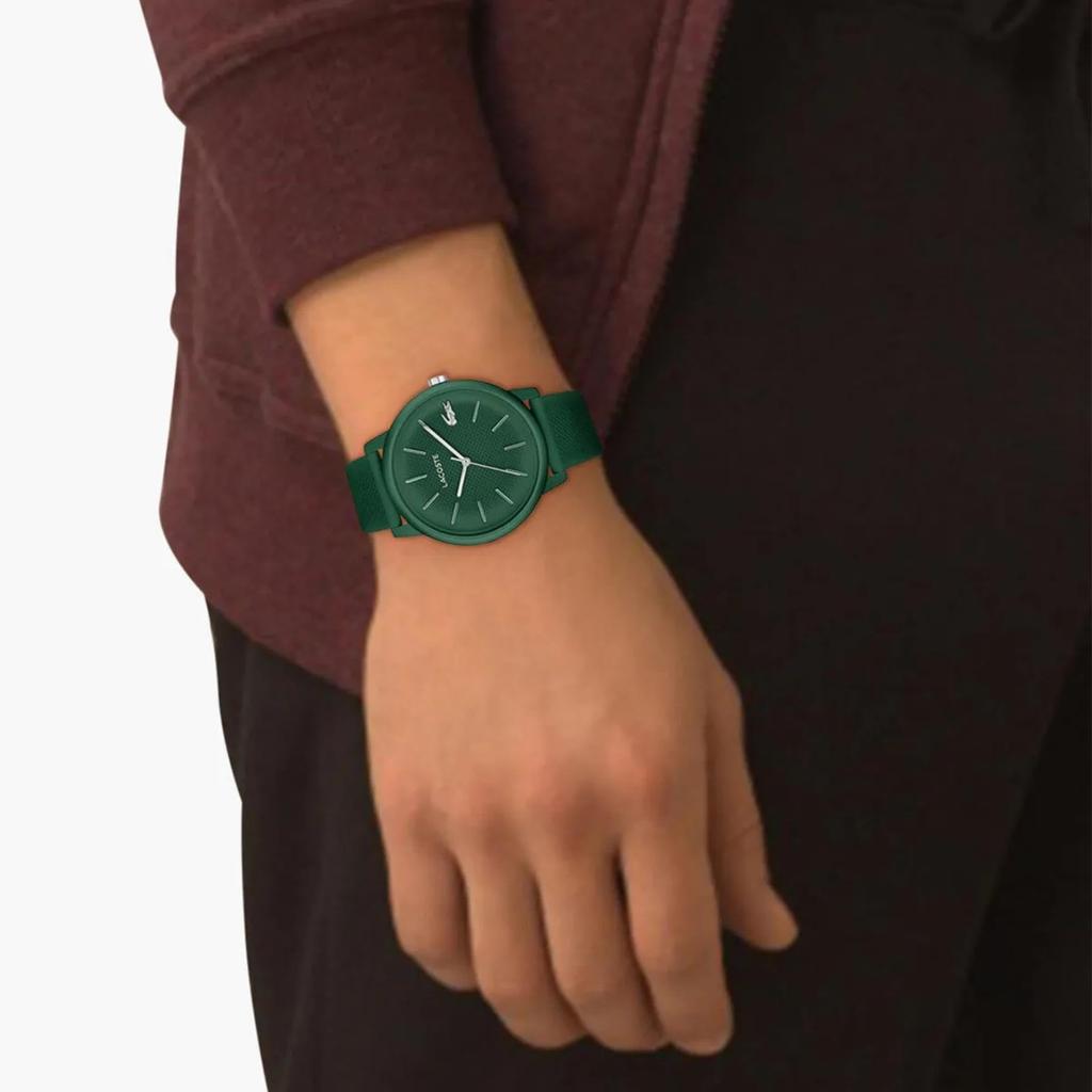 Lacoste .12.12 Men's Quartz Watch Khaki Green Silicone Strap B0BSXKZDXV