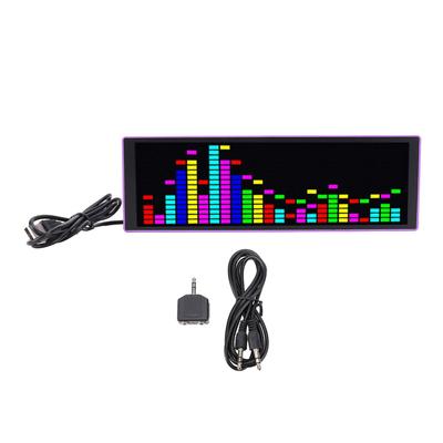 Musikspektrum-Anzeige 16x24RGB Spektrum 12 Dynamische 7 Farbeffekte Rhythmus LED Pickup Umgebungslicht Elektronische Uhr