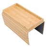 Couch Cup Holder Portable Foldable Non Slip Bambusoideae Sofa Armrest Tray for Living Room