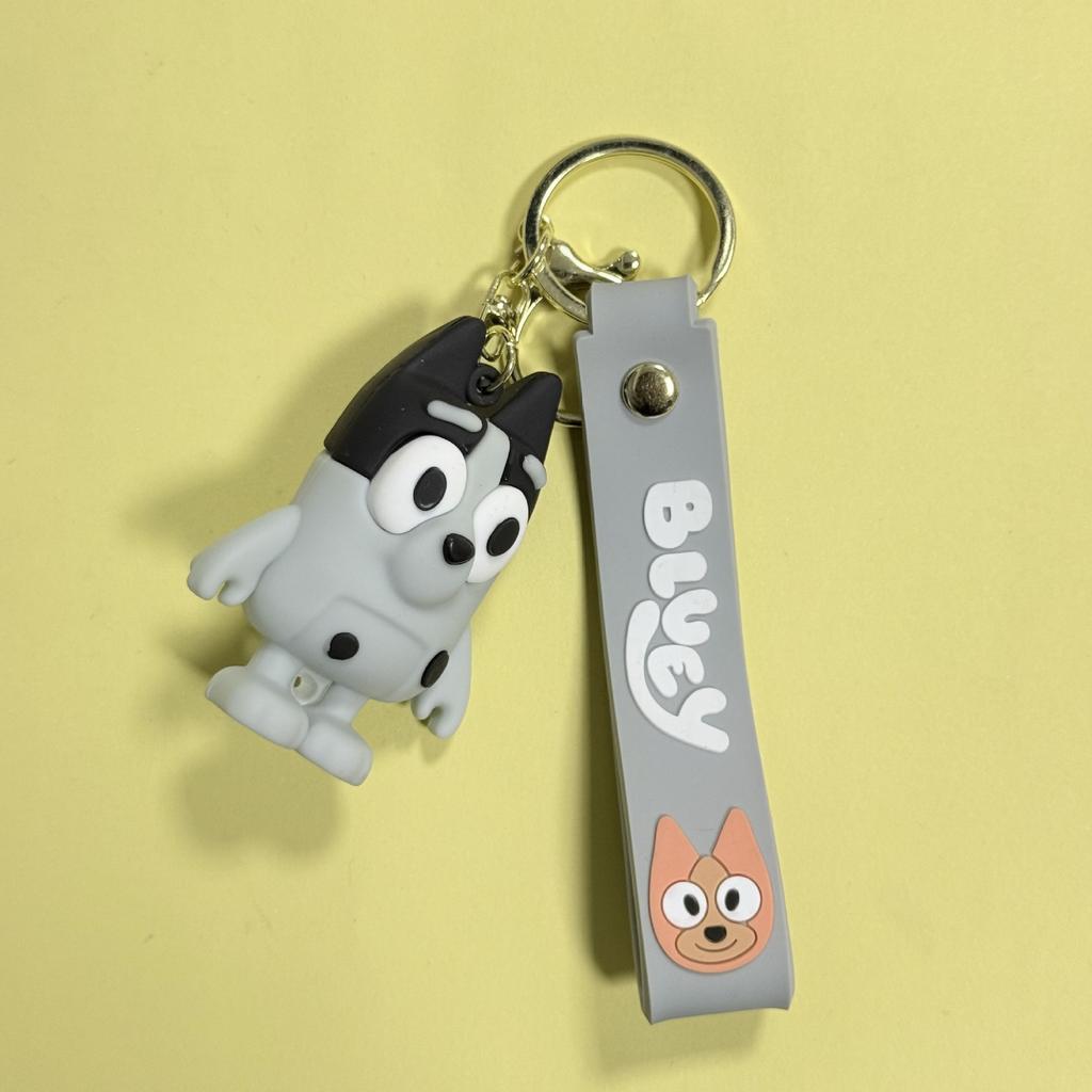 Bluey Cartoon Sleutelhanger Schattige PVC Poppenhanger Creatieve Hanger Dames Tas Hanger Meisje Verjaardagscadeau Kerstcadeau