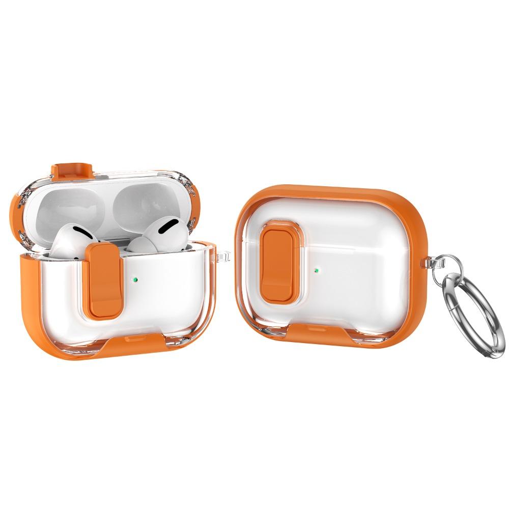 with Keychain Earphone Case Transparent Clear Shell for AirPods Pro 3 Headphone Accessories
