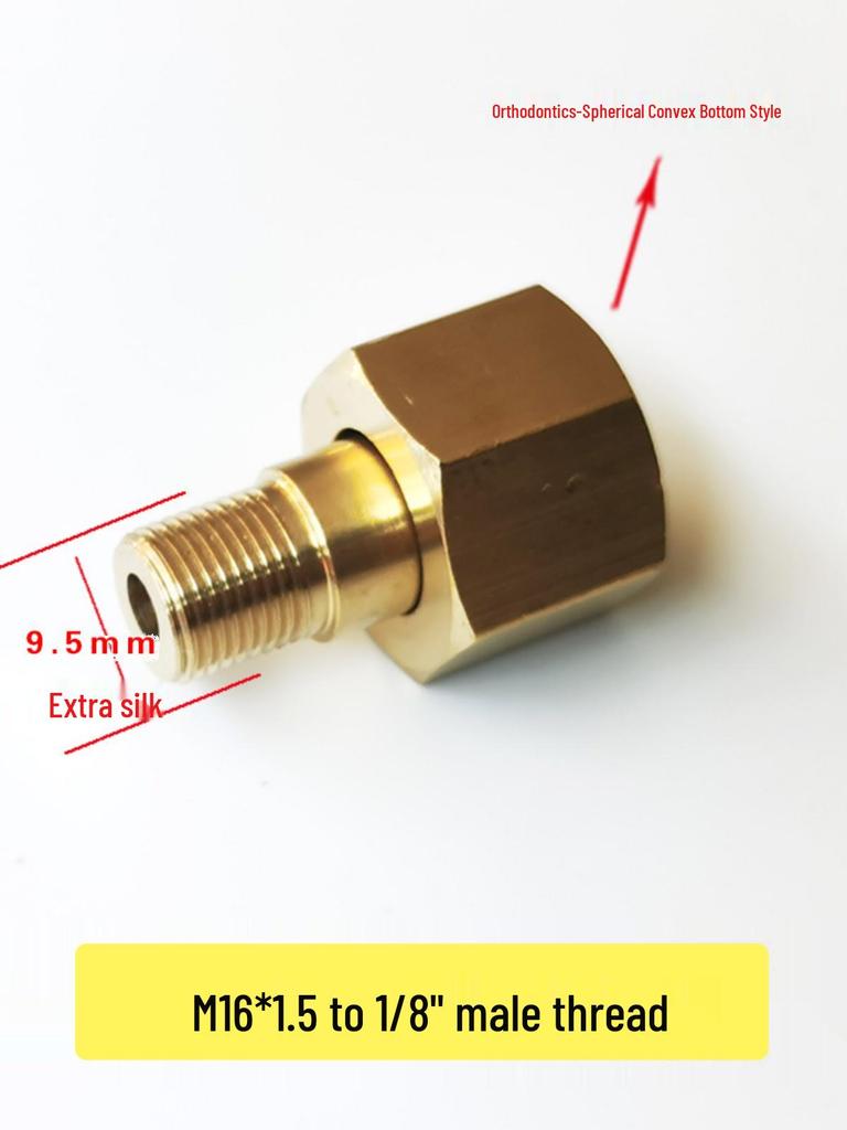 Stickstoff-Druckminderer mit 4mm Schnellanschluss und Sauerstoffregler-Manometer M16-Adapter