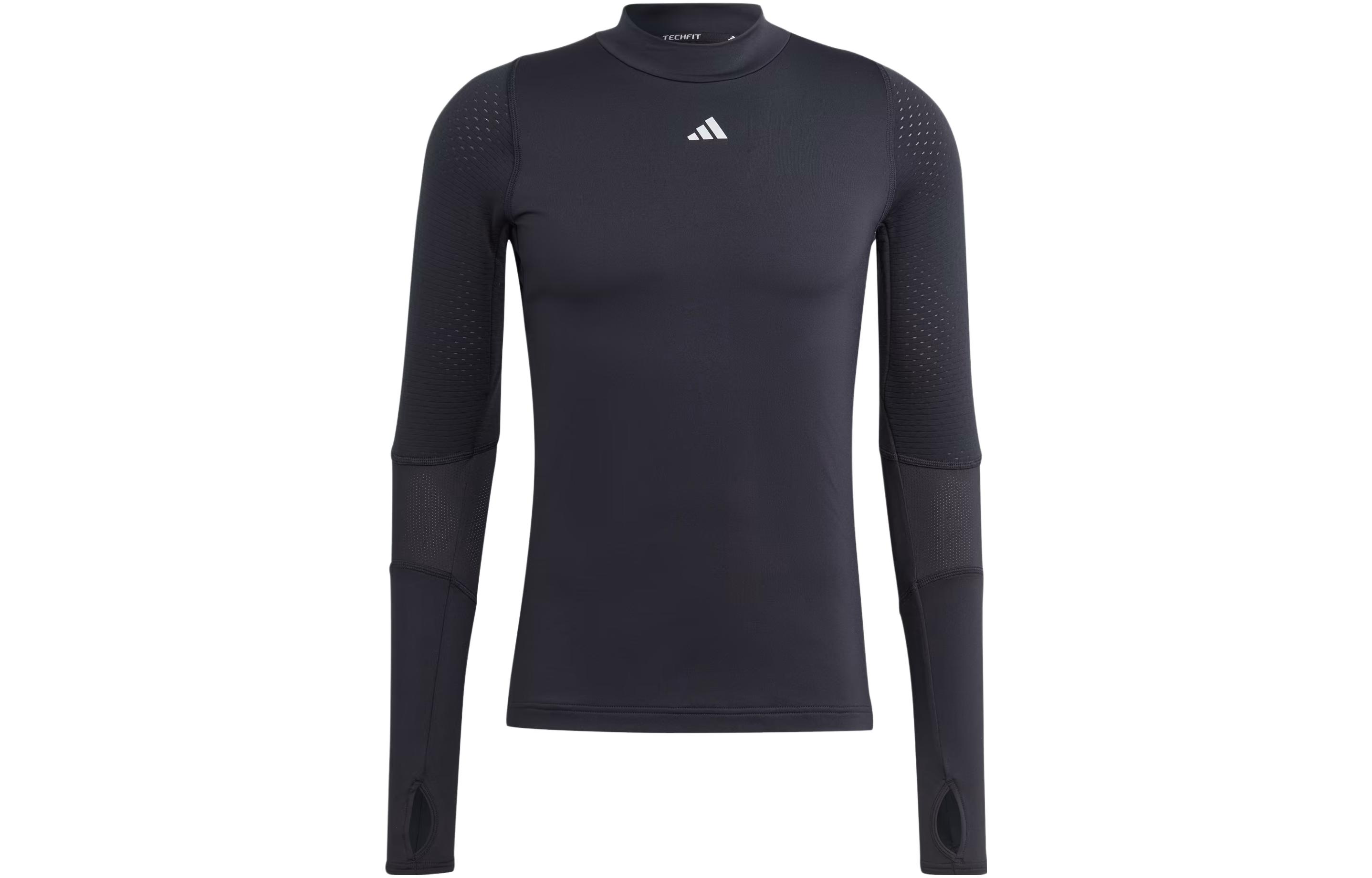 Adidas T Shirts Men s Black Half Turtleneck Moderate Straight Fit HY3811 L