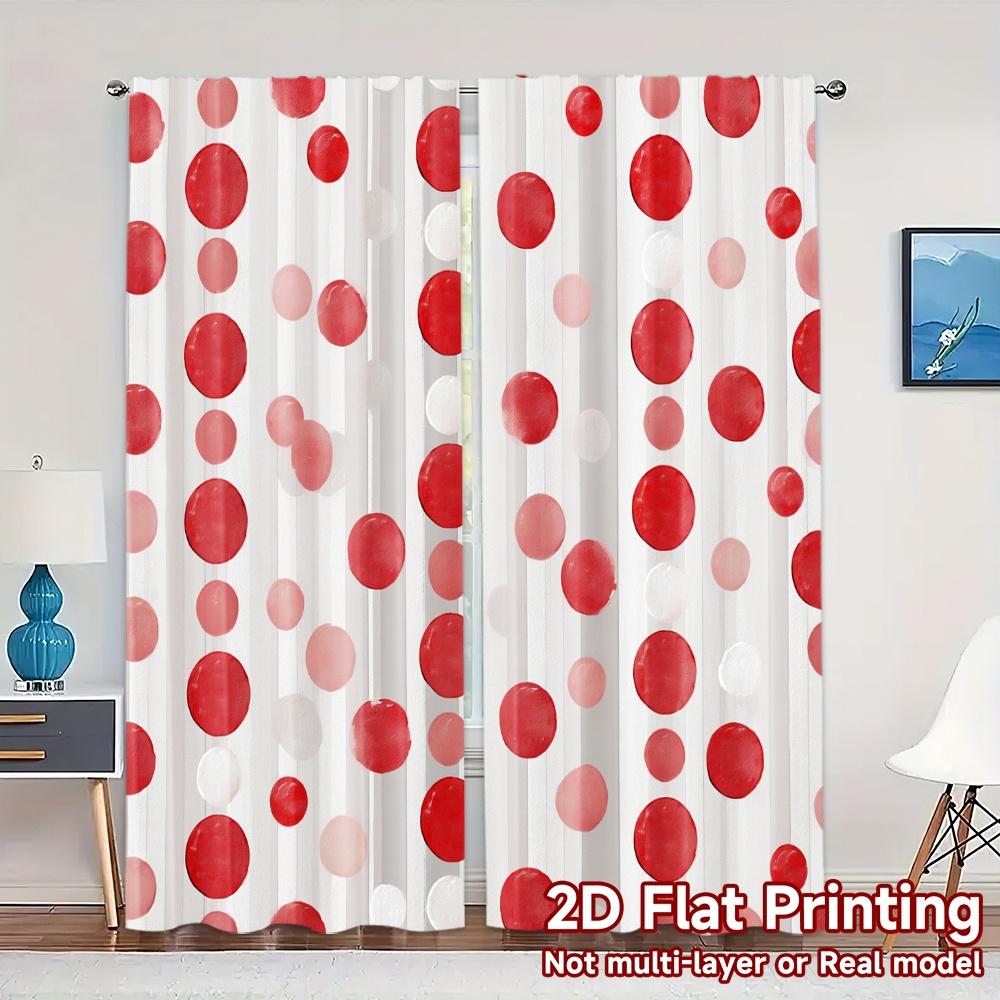 

Set Of 2 Flat Printing Jit Curtains Without Rod Festive Gnomes Chic Print Yarn Decorations Outdoor Curtain Polyester W100*H70(CM)-Grommet top&1PCS