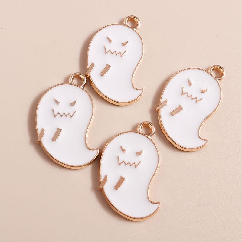 10pcs Mix Cute Enamel Halloween Charms Pumpkin Ghost Bat Charms Pendants for Jewelry Making DIY Earrings Necklace Accessories