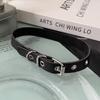 Xuan Ya Same Style All-Matching Flat Buckle Leather Choker Collar Clavicle Necklace Women's Fashion Dark Sexy Necklace