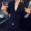 Camicia da uomo a maniche lunghe primaverili e autunnali Camicia slim a maniche a sette punti Camicia da lavoro da uomo