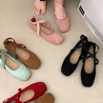 Ladies Ballet Shallow Flat Shoes Women's Retro Mary Jane Shoes Luxury Soft Sole Shoe Women Cross Strap Flats Zapatos Mujer 2025