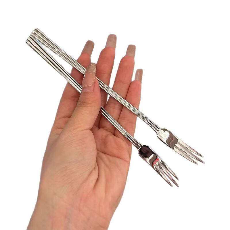 RuHan Creative Stainless Steel Long Handle Fruit Fork