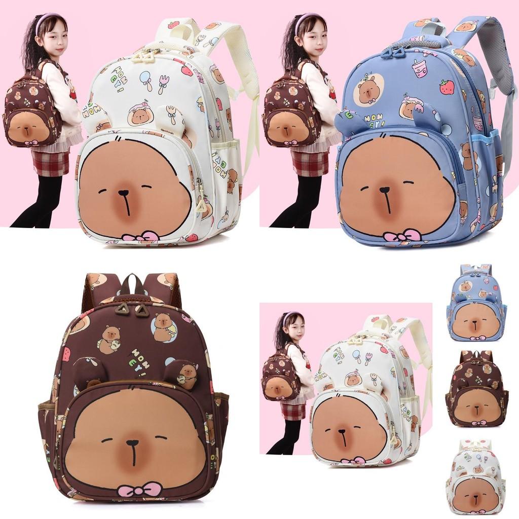 Adorable Cartoon Backpack For Kids With Cute Capybara Design Lightweight And Versatile