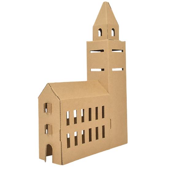 1 Set Interactive Handmade DIY Assembly Kit Paper Creative House Shape DIY Assembly Accessories for Children