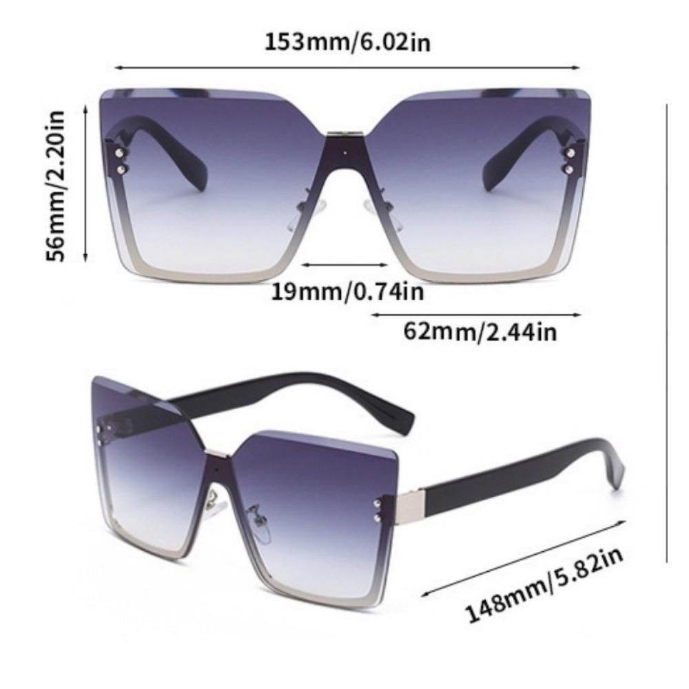 Large Frame Sunglasses for Men Women Unisex Eyewear UV400 Protection Ins Fashion Street Snap Personalized Sunshade Sunglass