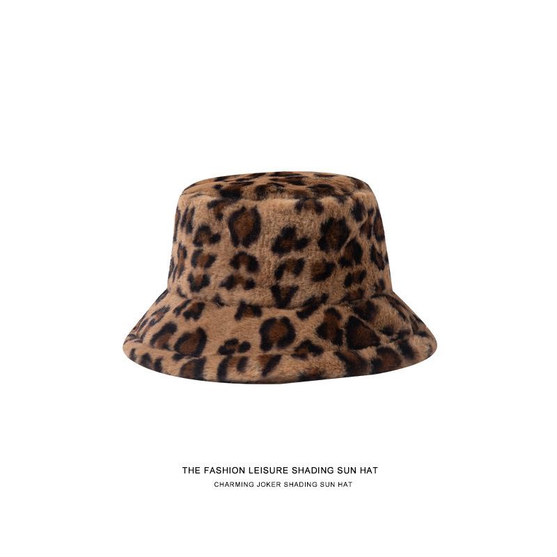 Imitation Rabbit Fur Big Head Circumference Bucket Hat Autumn and Winter Plush Versatile Show Small Face Warm Thickened Fashion Basin Hat
