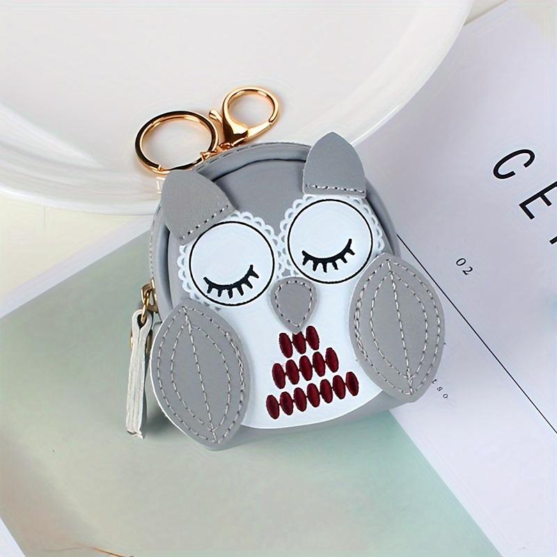 1pc Key Pouch Owl Coin Purse Mini Backpack Car Keychain Hanging Wallet