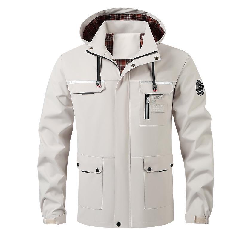 2025 Men's Casual Breathable Hooded Windbreaker Jacket - Trendy Mid-Length Design
