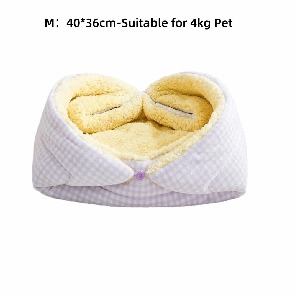 Creative Foldable Cat Sleeping Beds Warm Thickened Cat Cave Multifunctional Soft Pet Beds Winter Season