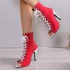 2026 New Trend Brand Women Sandals Designer Sexy High Heels Stilettos Summer Pumps Fashion Women's Dance Short Tube Booties