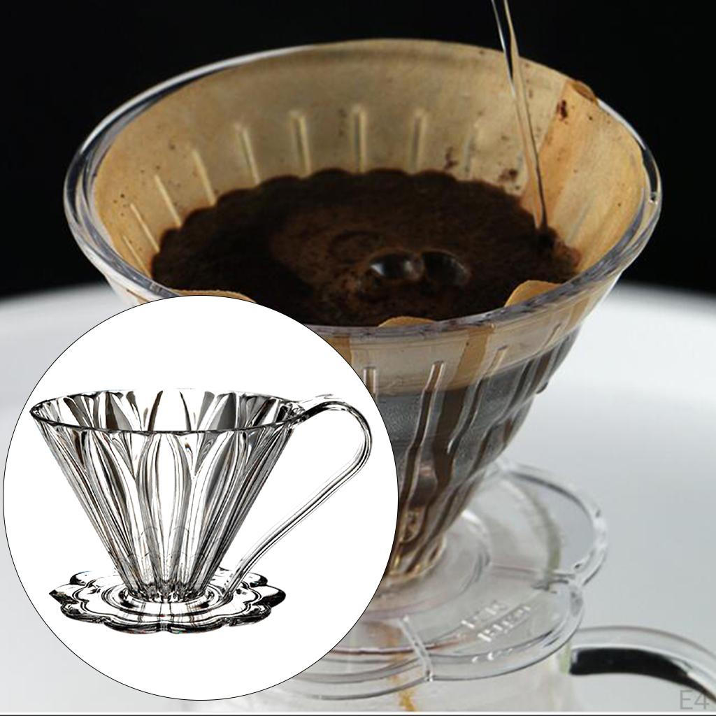 Over Coffee Filter Cup Reusable Maker Brewer Resin Holder Cafe Tools for kitchen and home