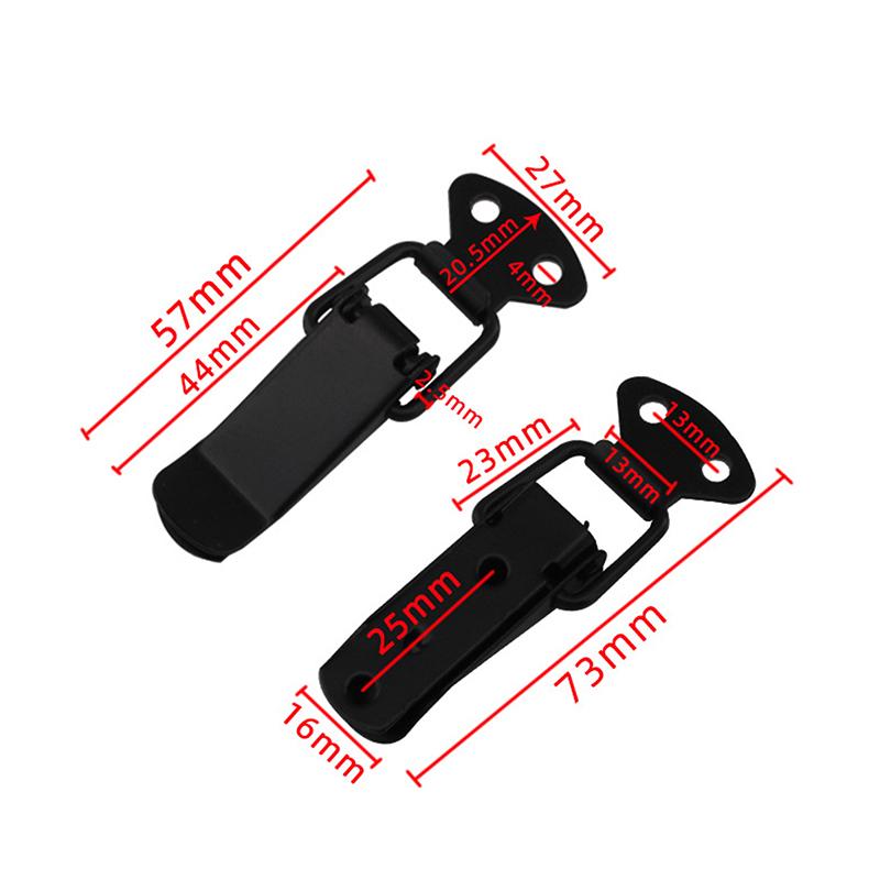 

2Pcs Latch Catch Duck-mouth Buckle Hook Wooden Box Hasps Clamp Iron Spring Catch Clasp Loaded Draw Toggle Clamp Hasps