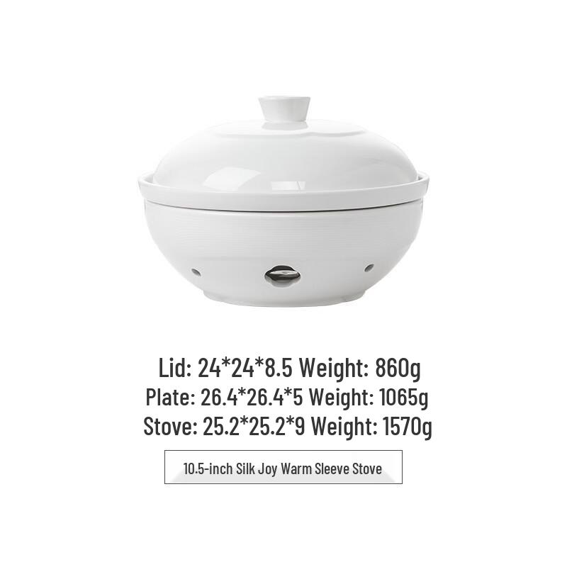Jinmeili Round Ceramic Food Warmer Plate