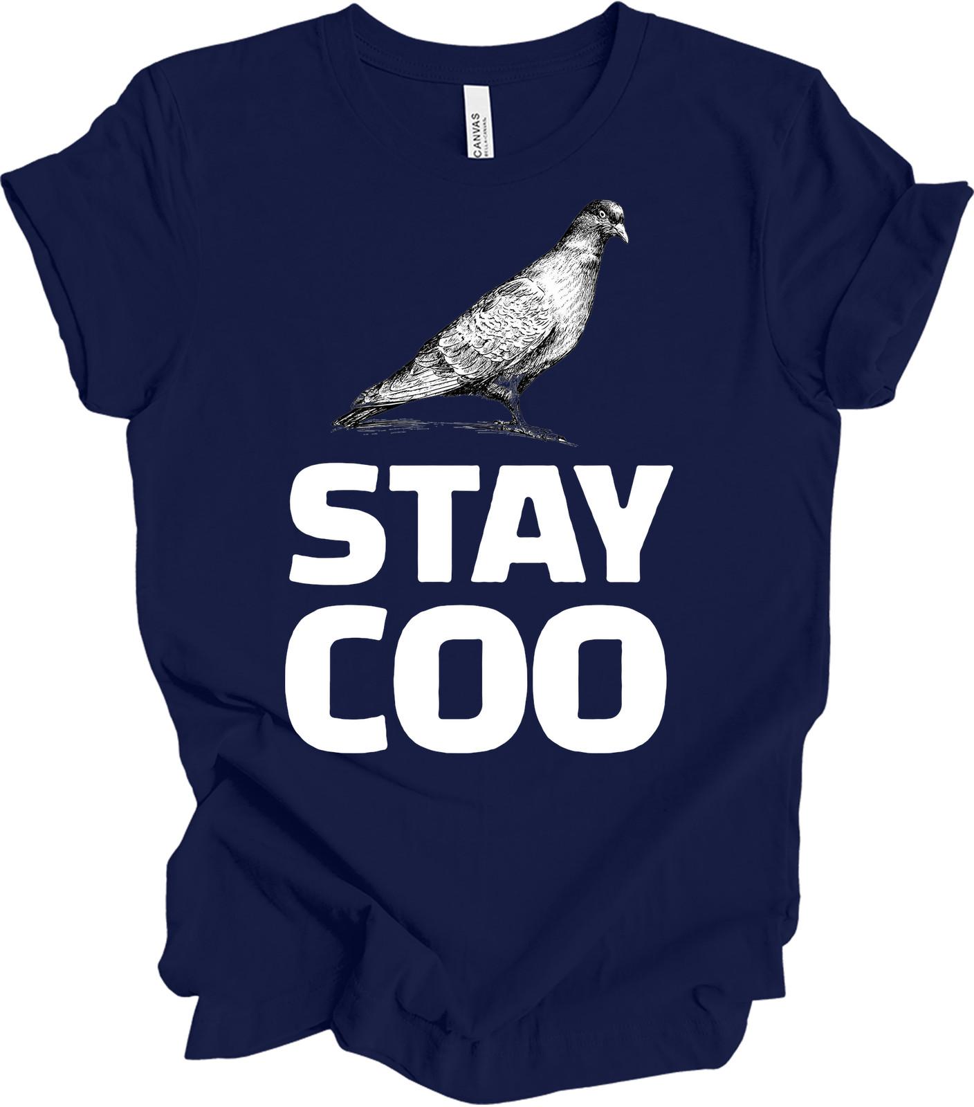 Stay Coo Pigeon T-Shirt - Funny Vintage Bird Design XXXXL