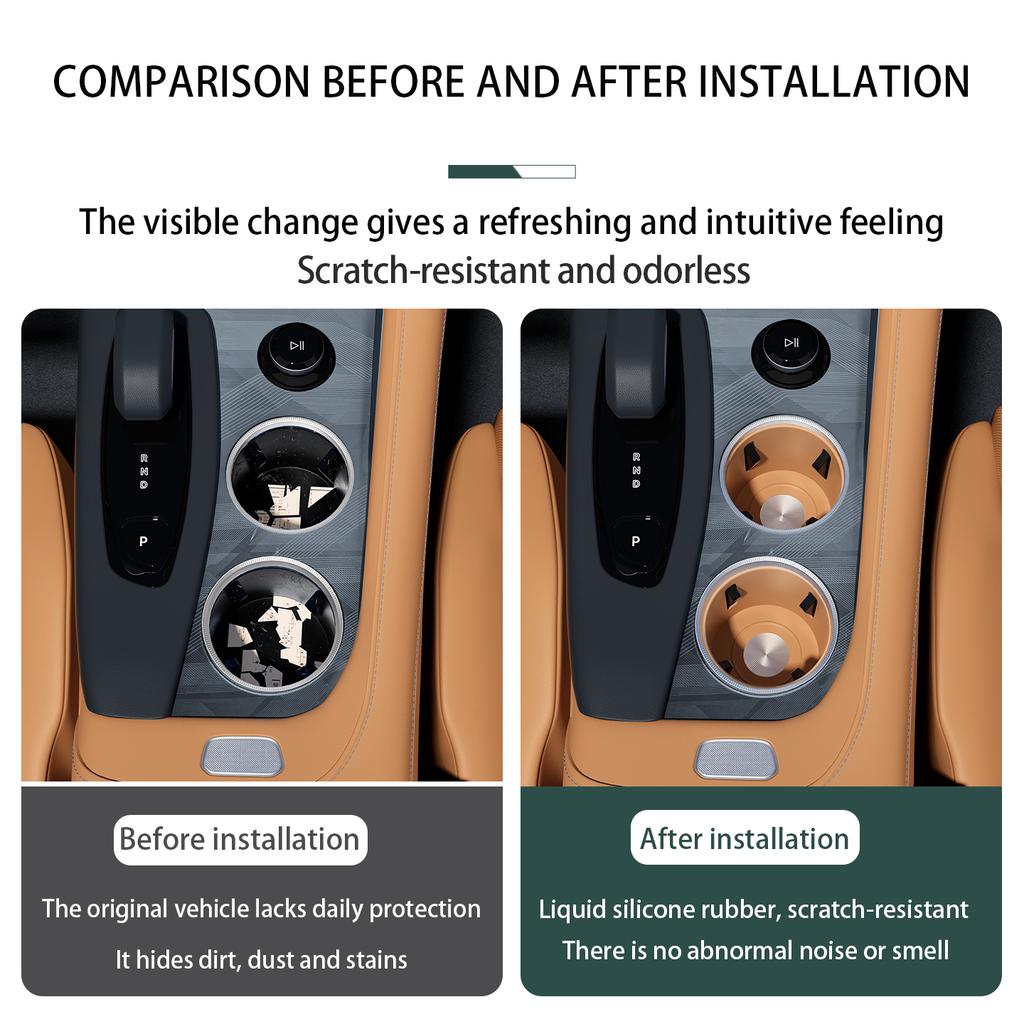 Cup holder For ZEEKR 001 2026 Central control silicone glue cup cover Stable water cup Car accessories
