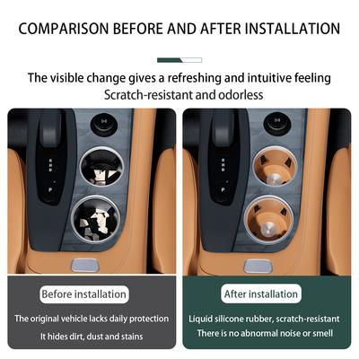 Portavasos Para ZEEKR 001 2026 Control central cubierta de silicona para taza de agua Taza de agua estable Accesorios para coche