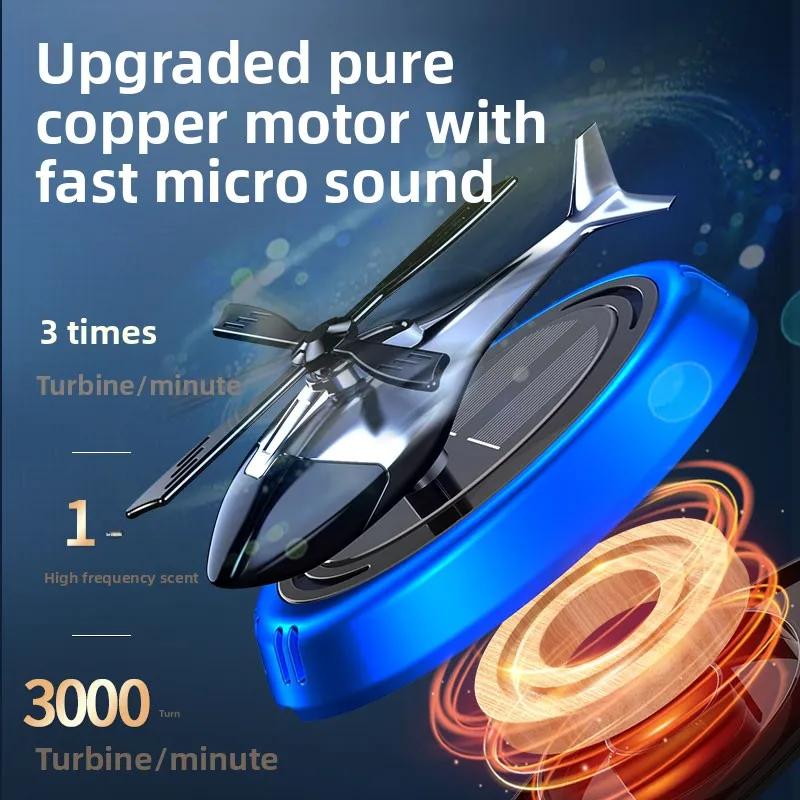 Solar Car Air Freshener Perfume ornament Helicopter Car Air Freshener Interior Decor Solar Car Rotating Aromatherapy Diffuser