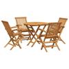 VidaXL Salon de jardin 5 pcs Bois de teck massif