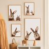 Autumn Rabbit Tail Nursery Wall Art Canvas Painting Nordic Animals Bunny Posters And Prints Pictures Baby Kids Room Home Decor