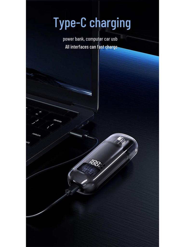 Rechargeable Nose Hair Trimmer with Digital Display for Nostrils Cleaning