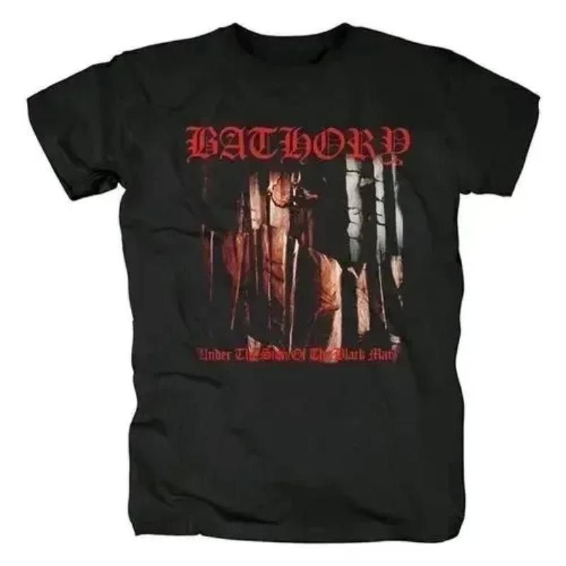 Bathory Black Metal Venom Men Women 100% Cotton Quality T-shirt Hip-Hop Casual Street Rock Harajuku Classic Short Sleeve Clothes